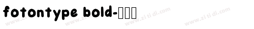 fotontype bold字体转换